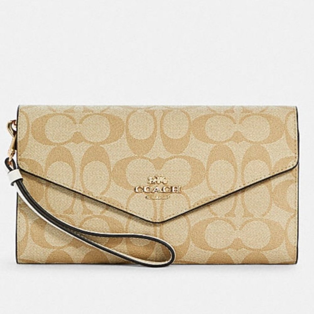COACH Large Wallet In Signature Canvas - Picture 1 of 2